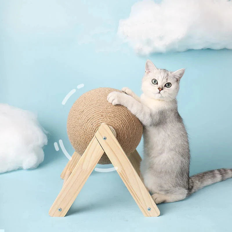 Cat Scratching Ball Toy Kitten Sisal Rope Ball Board Grinding Paws Toys Cats Scratcher Wear-resistant Pet Furniture supplies PawsnHeart