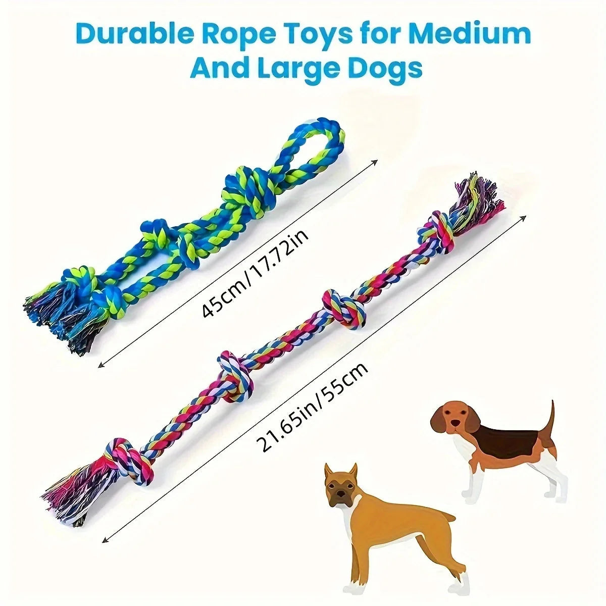 Knot Dog Toys Indestructible Durable Dog Chew Toys Tug Of War Interactive Toys Suitable For Medium And Large Dogs Pet Supplies PawsMagics