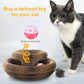 Magic Cat Scratch Organ Board Cat Toy with Ball Cat Grinding Claw Cat Climbing Frame Kitten Round Corrugated Cat Scratching Toy PawsnHeart