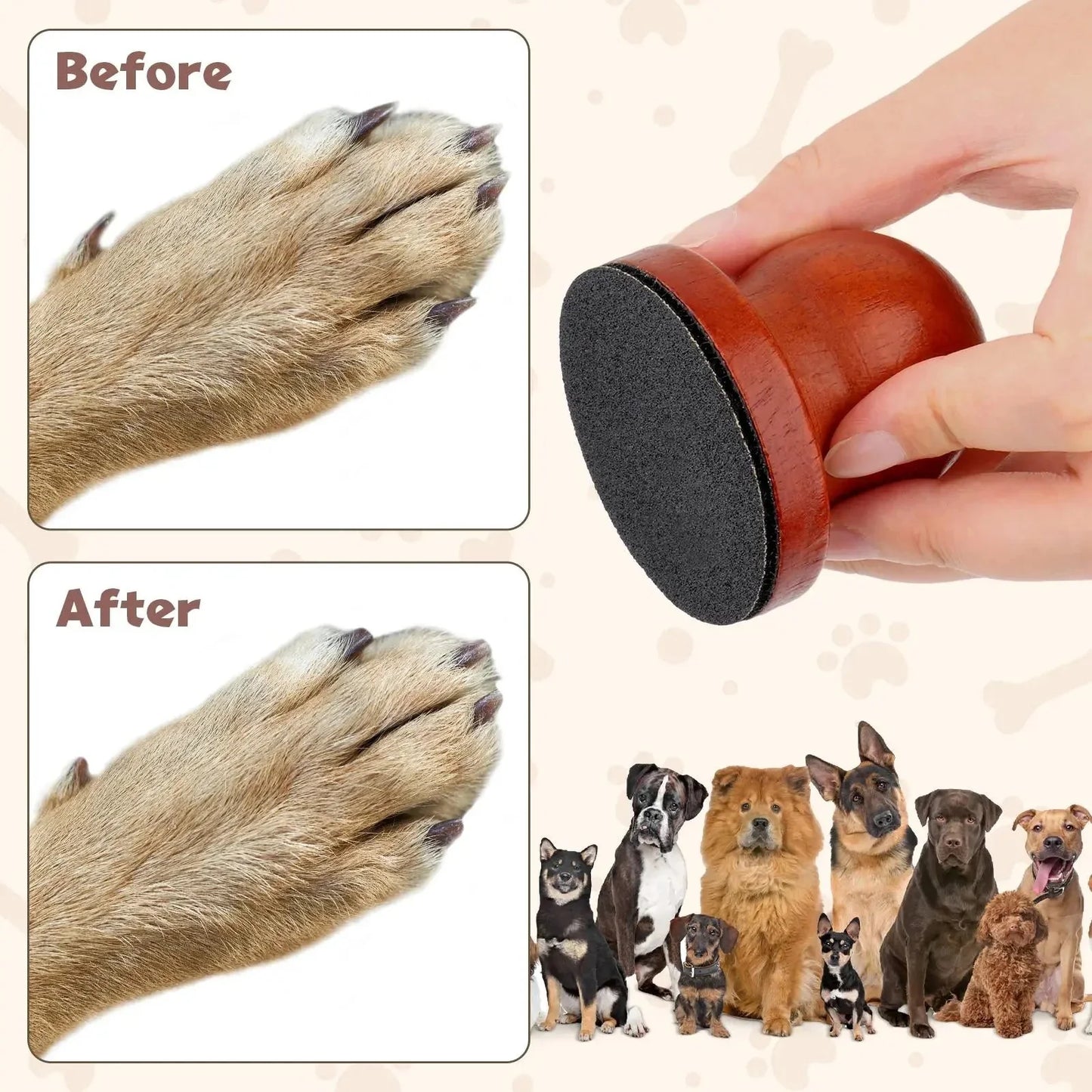 Dog Nail File Manual Wooden Pet Grooming Dogs Scratching Board Grinding Claw Pet Claw Care for Puppy Nail Care Outdoor Indoor Pawsn